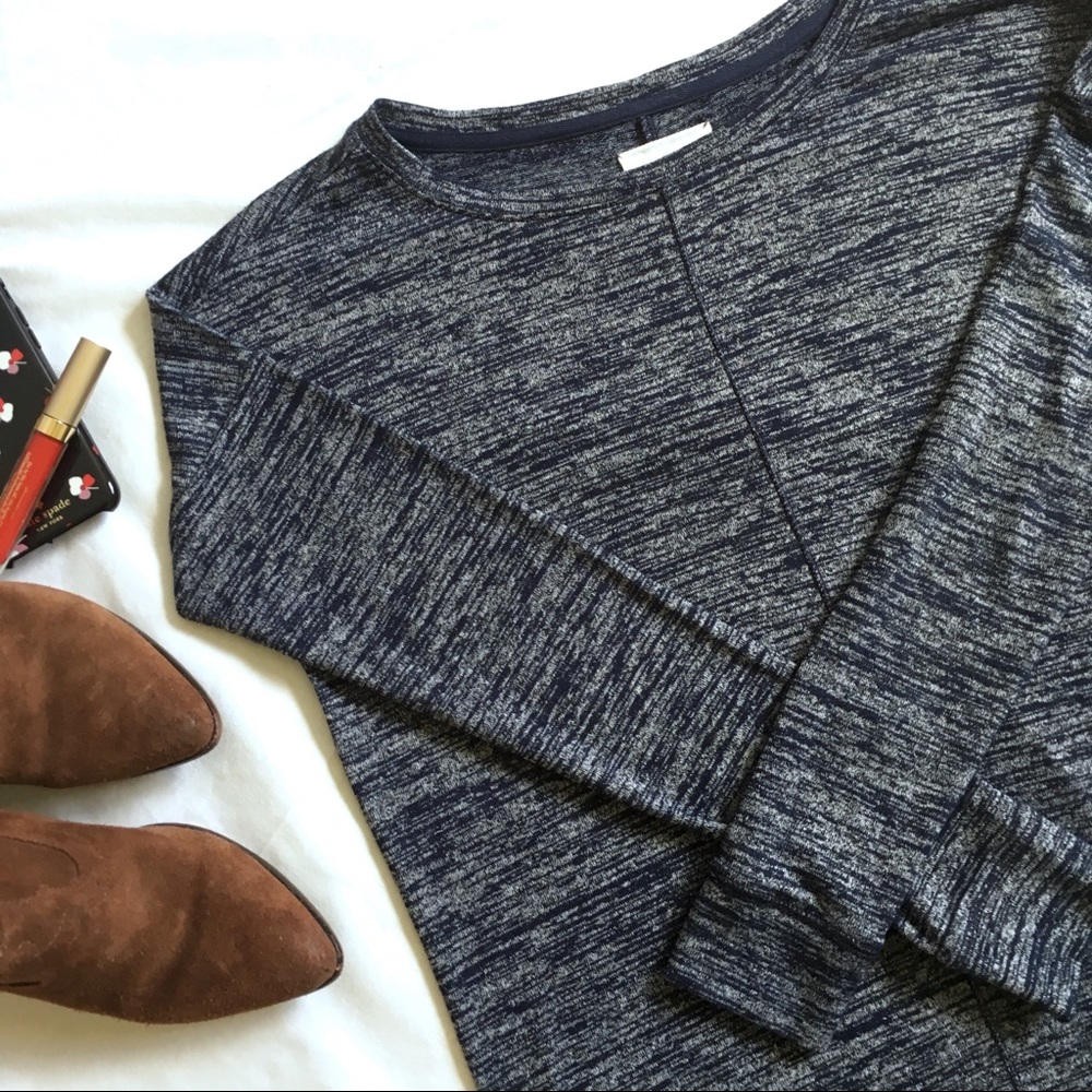 Lou & Grey Blue Long Sleeve Tunic Shirt Size XS